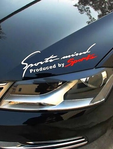  populaire 2 stks zwart rood racewagen auto reflecterende trd auto vinyl grafische sticker stickers