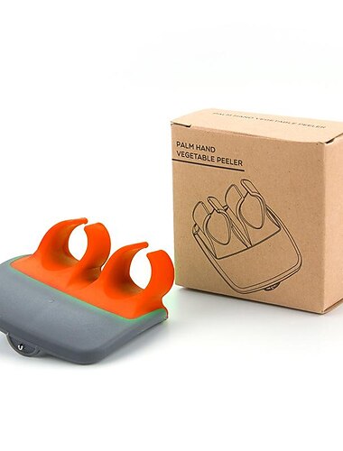  1 Stück, Hand-Gemüseschäler, Handschäler, Gummi-Fingergriffe zum bequemen Schälen von Kürbis