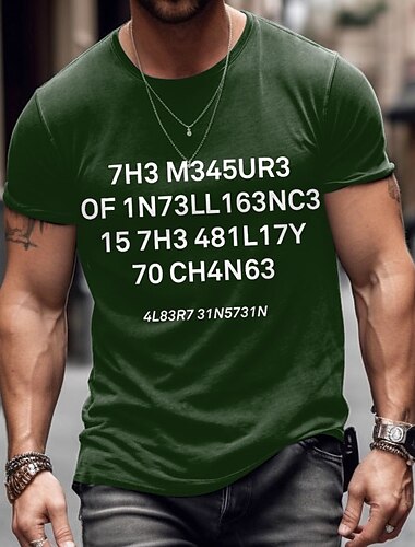  Herren Grafik Buchstabe T Shirt Verwaschenes T-Shirt Kurzarm T-Shirt 3D-Druck Rundhalsausschnitt Hemd Vintage Mode Designer Outdoor Täglich Sport Schwarz Weiß Marineblau Frühling & Sommer Bekleidung