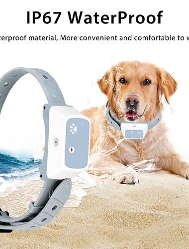  2-in-1 spray hondentraining anti-blafhalsband oplaadbare waterdichte trainingshalsband voor huisdieren niet inbegrepen citronella-spuitfles