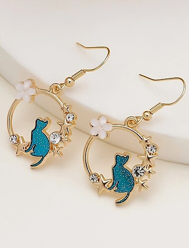  1 Par Pendientes colgantes For Mujer Cumpleaños Regalo Fiesta de baile Legierung Clásico Gato
