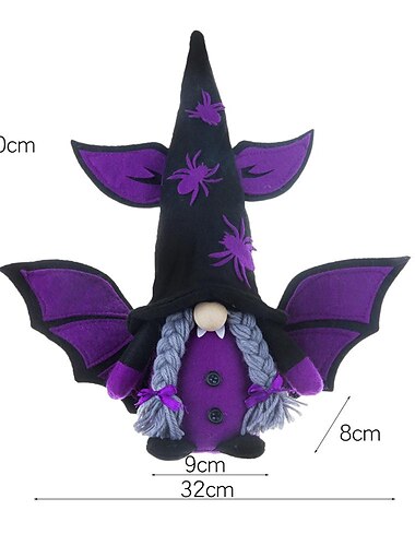  Krasnale halloweenowe dekoracje do domu, gnomy bez twarzy prezenty dla lalek, elf krasnolud żniwny gnomy na wystrój halloween