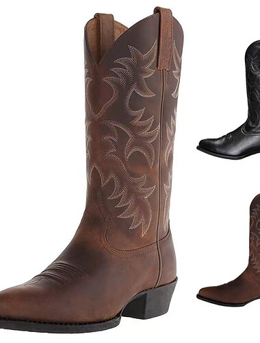  Retro vintage Hippie Jaren '70 Schoenen Westerse laars Hippie West Cowboy Jacquard Effen Voor heren Carnaval Maskerade Vakantie Feest / Uitgaan Dagelijks gebruik Volwassenen Schoenen Alle seizoenen