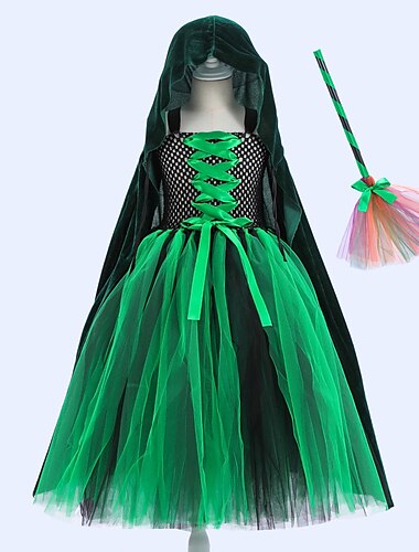  Hexe Walpurgisnacht Kleid Cosplay Kostüm Partykostüm Kinder Mädchen Karneval Party / Abend Wochenende Karneval Maskerade Einfaches Karnevalskostüm