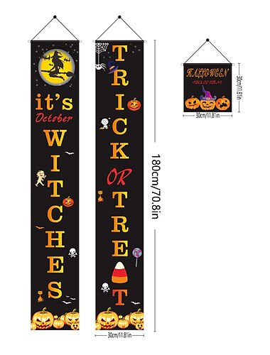  3-teiliges Set antithetischer Couplet-Dekorationen für Halloween, Banner für den Außenbereich, Haustüren, Veranda, Innenhof, Schilder für den Innenbereich, Wanddekorationen,