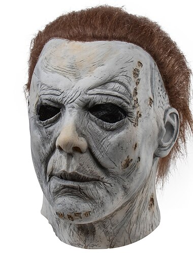  Michael Myers Maske Halloweenmaske, Horror Maskerade Cosplay Partymaske, Michael Myers Kostüm gruselige Cosplaymaske für Erwachsene