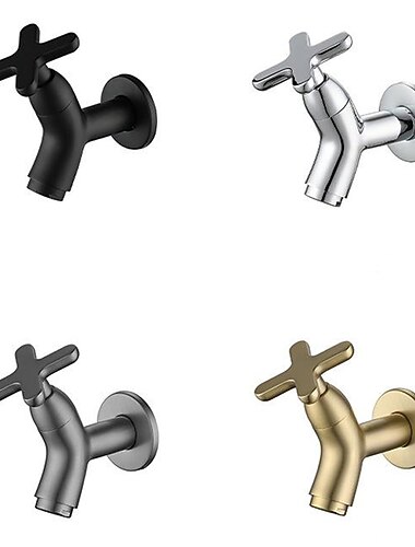  robinet de salle de bain mural eau froide uniquement, robinets de lavabo monobloc robinet de salle de bain monotrou en laiton