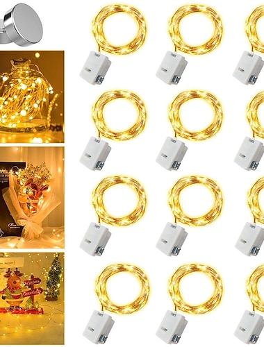  100st mini vattentäta fairy lights med koppartråd glimt 3 hastighets lägen string lights firefly lights för juldekorationer 30st 10st