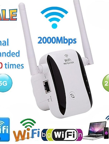  Беспроводной повторитель Wi-Fi 2000/300 Мбит/с, удлинитель Wi-Fi 2000 Мбит/с, усилитель сигнала Wi-Fi дальнего действия, усилитель сигнала Wi-Fi, точка доступа