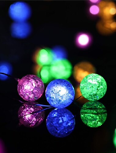  LED クリスタルクリアボールストリングライト妖精柔軟なガーランドライト 1 メートル 3 メートル 30led パーティー結婚式クリスマスツリー休日の装飾照明