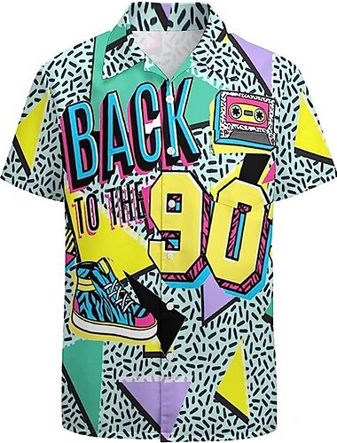  Klassisch Retro Vintage 1970er Bluse / Hemd Hippie Herren Karneval Maskerade Party / Abend Alltagstauglich Pride Parade Erwachsene Hemd Sommer