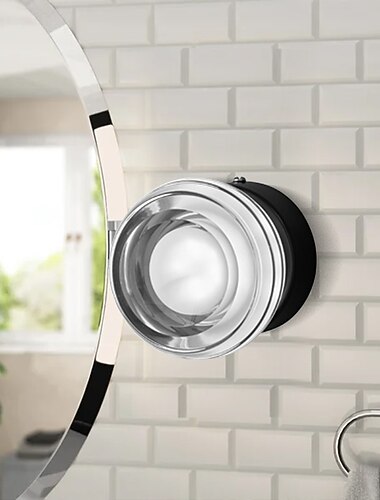  servantbelysning ip20 1/2/3 hodespeil frontlys jern akryl svart husholdningsmote uttrekkbart bad antidugg toalettbord led speil skaplampe badelys 110-240v
