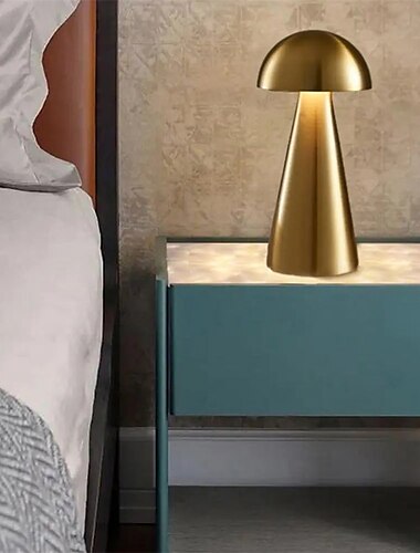  led svamp bordslampa touch dimmer trefärgad retro sovrum sängbord skrivbord usb uppladdningsbar nattlampa läslampor för hotellrestaurang bar sovrumslampa