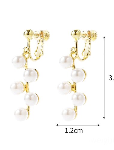  نسائي أقراط الزر أقراط طارة أقراط مشبكة قديم قطرة أنيق عتيق بسيط حلو لؤلؤ تقليدي الأقراط مجوهرات 1# / 2# / 3# من أجل مناسب للحفلات شارع مناسب للبس اليومي مناسب للعطلات مهرجان 1 زوج