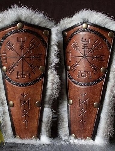  Retro / vintage Punk och gotiskt Medeltida kostymer Vapen och Rustning armband Handledsstöd Ren Faire Riddare Viking Korsfarare Bågskytte Herr Viking Halloween Karnival Maskerad Fest Scen LARP Vuxna