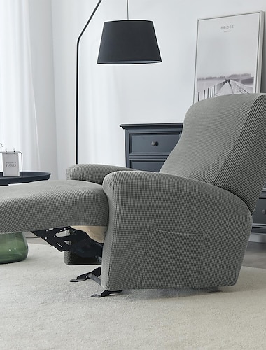  1 set van 4 stuks stretch relaxfauteuilhoezen bordeauxrode jacquard spandex relaxfauteuilhoezen relaxfauteuilhoes vormvaste antislip relaxfauteuilhoezen voor standaard grote relaxfauteuil, chivas bank