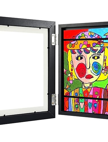  Rahmen für Kinderkunstwerke, wechselbar, Bildpräsentation mit Frontöffnung, Rahmen für Kinderkunstwerke, wechselbar für die Aufbewahrung von Kinderfotos, Kunstprojekte, Bastelzeichnungen, Schularbeiten