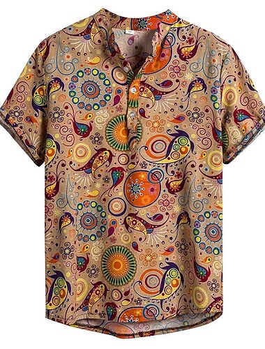  Klassisch Retro Vintage Bluse / Hemd Hippie Herren Karneval Maskerade Party / Abend Alltagstauglich Pride Parade Erwachsene Hemd Sommer