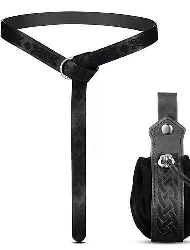  Middeleeuws Renaissance Ceintuur Viking Kostuum Voor heren Dames Uniseks Keltisch Viking Fantasie Halloween Carnaval Maskerade Feest LARP Volwassenen Riem Tas