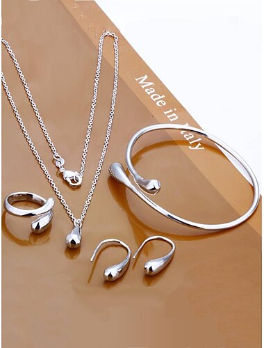  Women's necklace Chic & Modern Street Geometry Jewelry Sets / Silver / Fall / Winter / Spring / Summer