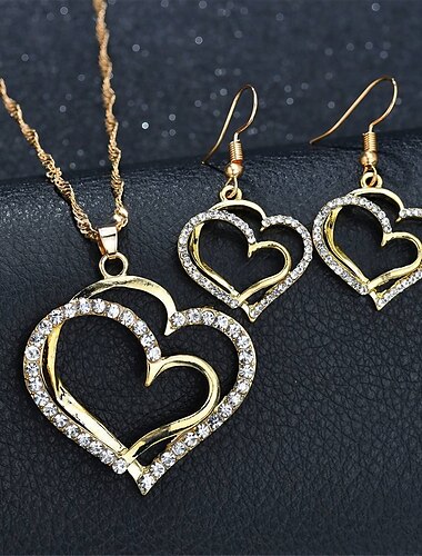  Women's necklace Fashion Outdoor Heart Jewelry Sets