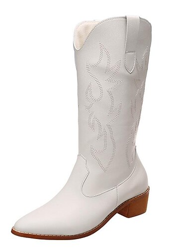  Retro Antiguo Hippie Años 70 Zapatos bota vaquera Hippie Chica vaquera Vaquero del oeste Jacquard Color sólido Mujer Carnaval Mascarada Vacaciones Fiesta Uso Diario Adulto Zapatos Todas las Temporadas