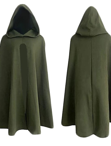  Retro Vintage Mittelalterlich Renaissance Umhang Maskerade Ren Faire Wikinger Ranger Elfen Bogenschießen Herren Damen Unisex Keltisch Vikinger Fantasie Maskerade Party / Abend Erwachsene Umhang
