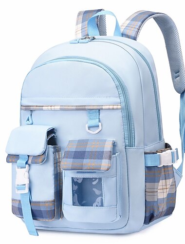  školní batoh bookbag vícebarevný pro studentské dívky ženy voděodolný odolný proti opotřebení velkokapacitní polyesterová oxfordská tkanina školní taška batoh brašna 12*5,9*17 palců, dárek do školy