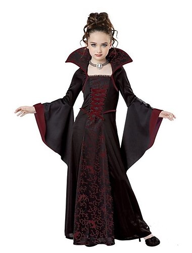  Retro Vintage Mittelalterlich Ballkleid Kleid Halloween Kostüme Hexe Mädchen Walpurgisnacht Maskerade Party Kinder Kleid