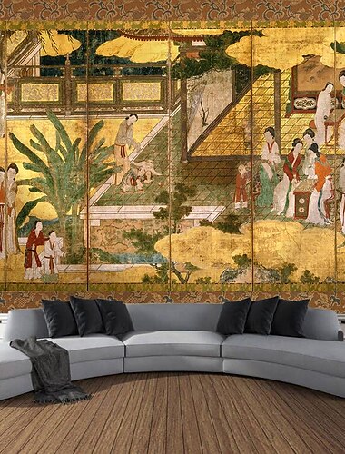  الصينية شاشة معلقة نسيج جدار الفن كبير نسيج جدارية ديكور صورة خلفية بطانية الستار المنزل غرفة نوم غرفة المعيشة الديكور