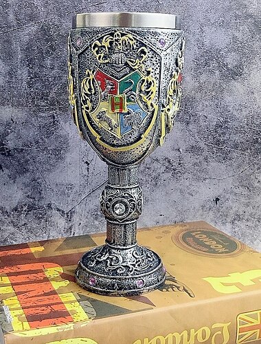  Halloween Zauberer Mittelalter Kelch Modell Tasse, Fantasy Zauberer Krug Ornament, Vintage Deko Trophäe für Zuhause, Resin Tasse Replik