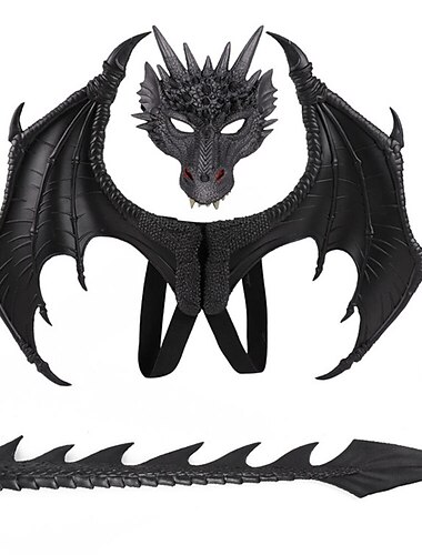  Drachen Faschingskostüme Flügel Maske Partykostüm Kinder Jungen Mädchen Party / Abend Cosplay-Kostüm Party Halloween Maskerade Weihnachten Kindertag Maskerade Einfaches Karnevalskostüm