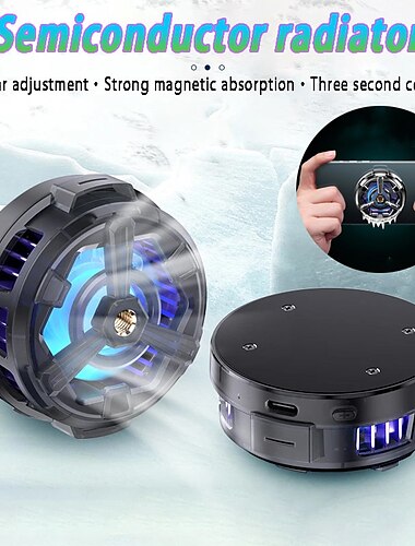  magnetischer Telefonradiator, höhere Leistung, intelligente Frequenzumwandlung, Temperaturregelung, größerer Kühlbereich, tragbarer Lüfter, leiser für iPhone 1214-Serie, für Magsafe-kompatibles,
