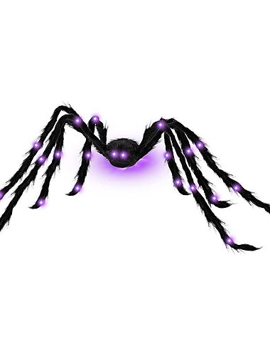  Halloween-Dekorationen, riesiges Spinnennetz, leuchtet mit 400 lila LED-Lichtern, Spinnennetze für Halloween-Dekoration, Party-Spukhaus-Dekoration im Innen- und Außenbereich