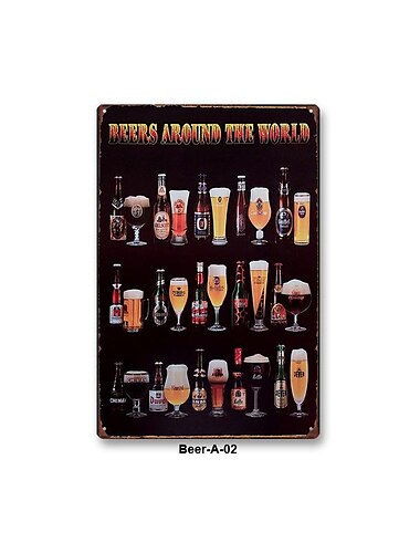  1 Stück Bar-Metall-Blechschild, Bier-Blechschild, Vintage-Bar-Club-Schilder, Wanddekoration, Gemälde, Wandbehang für Heimdekoration, Wandkunst, Metall-Blechschild, 20 x 30 cm/8'' x 12''