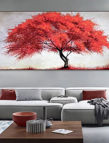  Mintura hecho a mano abstracto árbol paisaje pinturas al óleo sobre lienzo arte de la pared decoración cuadros modernos para la decoración del hogar enrollado sin marco pintura sin estirar