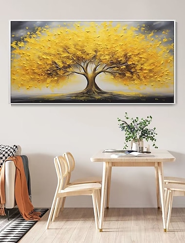  Hang-Ölgemälde Handgemalte Horizontal Landschaft Blumenmuster / Botanisch Moderne Modern Ohne Innenrahmen (ohne Rahmen)