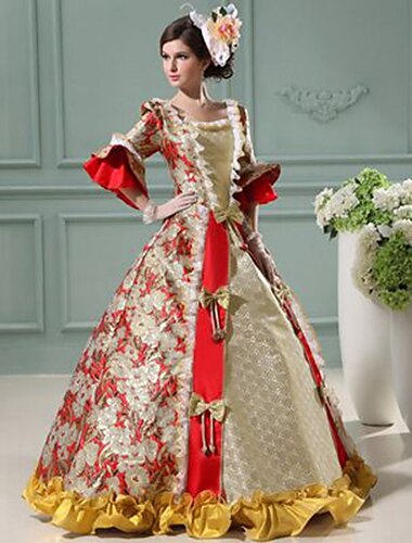  Gotisch Viktorianisch Vintage inspiriert Kleid Partykostüm Abschlussballkleid Prinzessin Shakespeare Einfarbig Ballkleid Damen königlich Halloween Karneval Valentinstag Party Abendgesellschaft