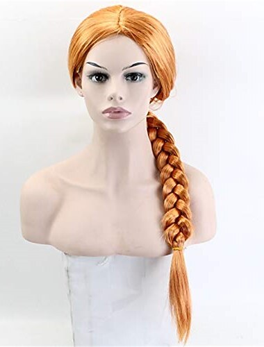  Perruques de cosplay Blond Lisse Cheveux synthétiques Long Perruques Femmes Perruques Pour la fête