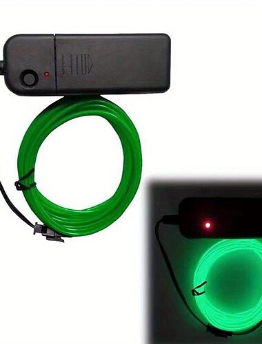  záře el drát kabel led neon vánoční taneční párty kutilské kostýmy oblečení svítící auto světelná dekorace oblečení ples rave s boxem na bateriový pohon