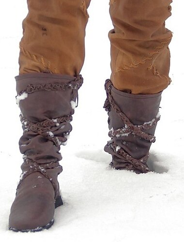  ancien Médiéval Renaissance Chaussures Bottes jazz plates Ren Faire Pirate Viking Croisé Couleur Unie Homme Femmes Unisexe Pirate Halloween Carnaval Mascarade Performance Décontracté Quotidien LARP