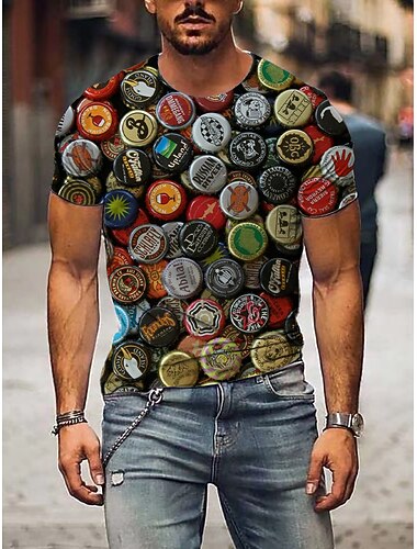  Kostium Cosplay Koszulkowy Nadruk 3D Wzór 3D bawarski Koszulka Klasyczny Styl uliczny na Męskie Dla obu płci Dla dorosłych Druk 3D  Do Karnawał Piwo Oktoberfest Ulica Dzienne zużycie Festiwal