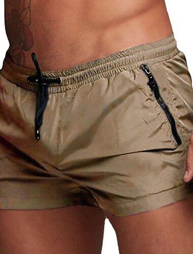 Herren Sportliche Shorts Trainingsshorts Kurze Sporthose Kurze Sporthose Sport Shorts Tasche Kordelzug mit Mesh-Futter Feste Farbe Atmungsaktiv Schnelltrocknend Kurz Fitness Freizeitskleidung