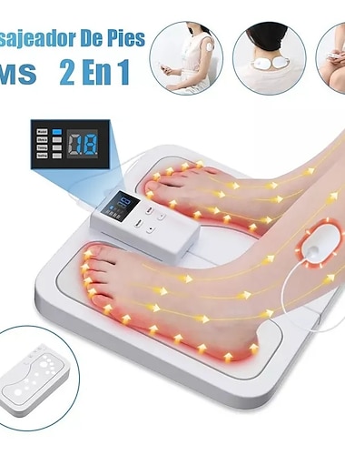 Foot Circulation EMS & TENS Nerve Muscle Massager Electric Foot Stimulator Improves Circulation Feet Legs Circulation Machine