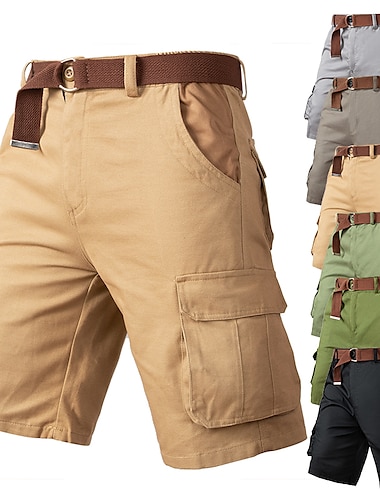  Homme Shorts cargo Shorts Shorts de Randonnée Multi-poches Uni Portable Court Extérieur Quotidien Designer Occasionnel Vert militaire Kaki
