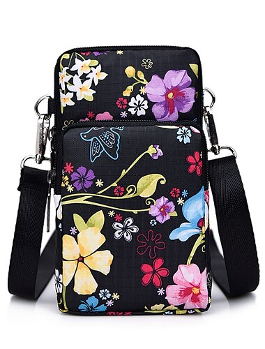  18 Farben Multifunktions-Mini-Handytasche, 3 Schichten, Reißverschlusstaschen, Geldbörse, Schlüsseletui, Umhängetasche, Sporttasche