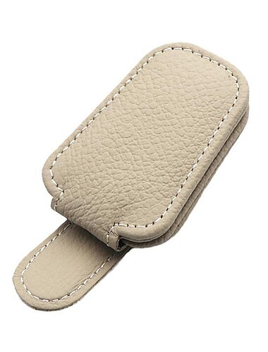  Porte-lunettes de voiture de protection suspendu aimant puissant pince à lunettes pare-soleil en cuir pu gain de place accessoires de voiture universels