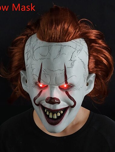  1 Stück Halloween Horror Clown Zurück zur Seele Maske Make-up Joker Kopfbedeckung Cos Dress Up Requisiten Anime Cosplay Lustige Überraschungsaccessoires