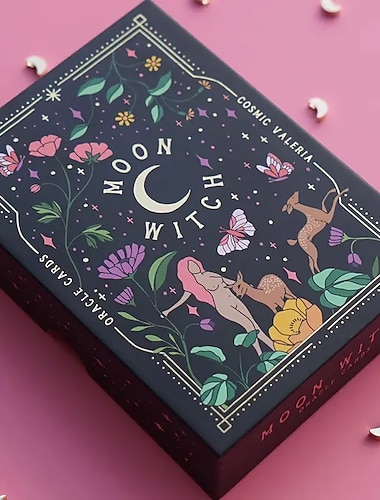  1 tarjeta de oráculo de bruja lunar (escanee el código qr en la caja para descargar la guía)