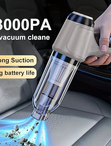  مكنسة كهربائية للسيارة 13000pa بقوة فائقة مكنسة كهربائية محمولة USB قابلة لإعادة الشحن ذات الاستخدام المزدوج للتنظيف اليدوي للسيارة للمنزل